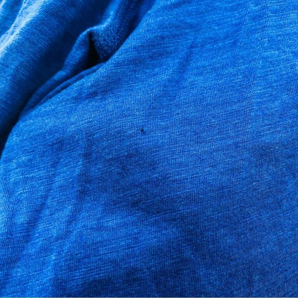 North Face Thin Cotton Cardigan Size Med Royal blue open front waterfall - Picture 9 of 9